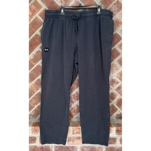 Under Armour Sweatpants Pants Mens 3XL Black Loose Fit Big Gym Straight Leg